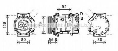 AVA QUALITY COOLING cnk282 -  Компрессор, кондиционер